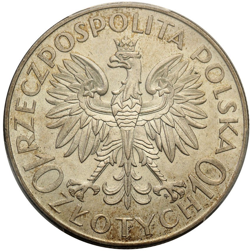II RP. 10 złotych 1933 Sobieski PCGS MS64